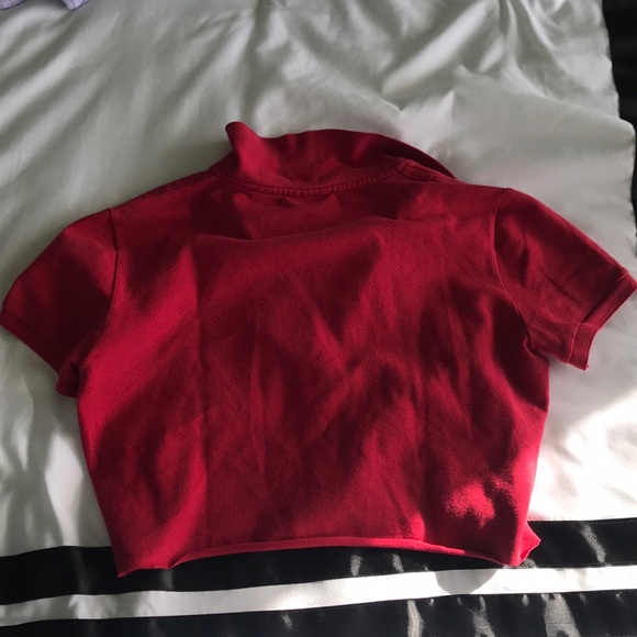 cropped lacoste polo